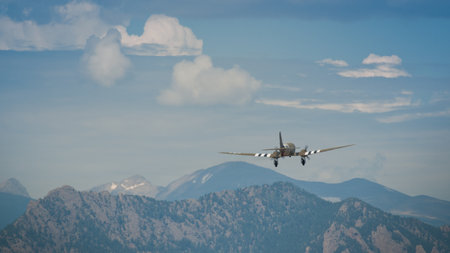 Southern Cross C-47/Douglas C-47 Skytrain / Dakota at the Rocky Mountain Airshow in Broomfield, Colorado.のeditorial素材