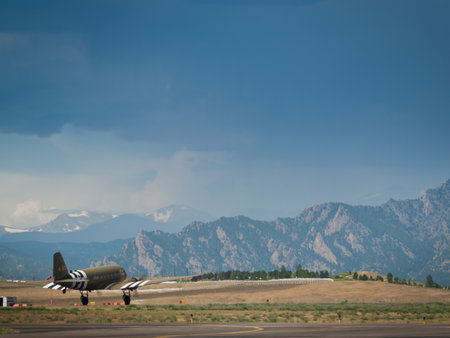 Southern Cross C-47/Douglas C-47 Skytrain / Dakota at the Rocky Mountain Airshow in Broomfield, Colorado.のeditorial素材