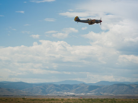 Vintage airplane at the Rocky Mountain Airshow in Broomfield, Colorado.