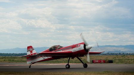Vintage airplane at the Rocky Mountain Airshow in Broomfield, Colorado.