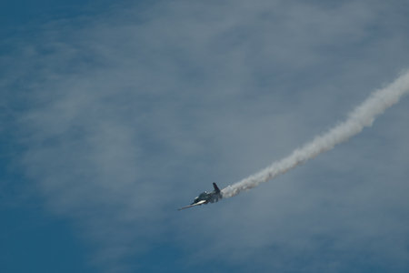 Vintage airplane at the Rocky Mountain Airshow in Broomfield, Colorado.のeditorial素材
