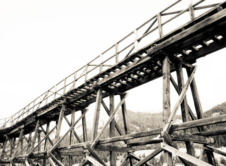 Red mountain and Yankee Girl Mine near Ouray, Colorado.の写真素材
