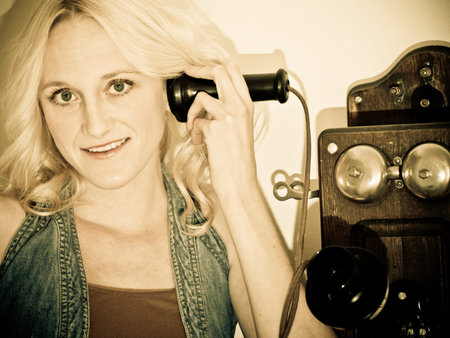 Country girl talking on the phone.