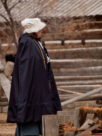 Reenactment of the Revolutionary War at the Four Mile Historic Park.  Denver, Colorado.