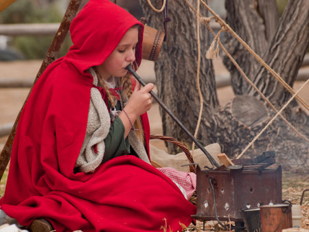 Reenactment of the Revolutionary War at the Four Mile Historic Park.  Denver, Colorado.