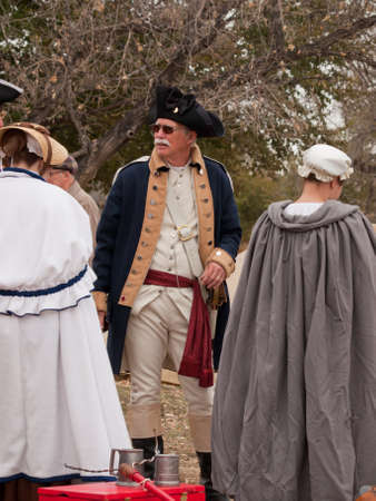 Reenactment of the Revolutionary War at the Four Mile Historic Park.  Denver, Colorado.のeditorial素材