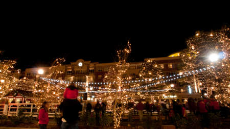 3rd Annual Christmas Tree Lighting at the Streets of Southglenn. Denver, Colorado.のeditorial素材