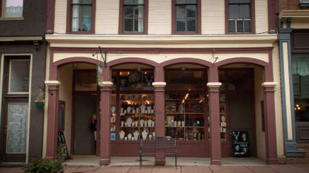 Winter on Main Street of Georgetown, Colorado.のeditorial素材