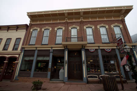 Winter on Main Street of Georgetown, Colorado.のeditorial素材