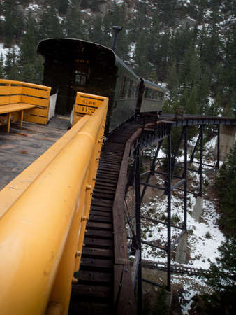 Historic Colorado Georgetown Loop Railroad in Georgetown, Colorado.のeditorial素材