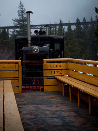 Historic Colorado Georgetown Loop Railroad in Georgetown, Colorado.のeditorial素材