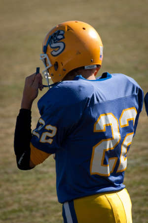 High school football game Simla vs. Elbert at Simla, Colorado.のeditorial素材