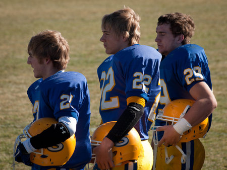 High school football game Simla vs. Elbert at Simla, Colorado.