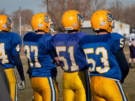 High school football game Simla vs. Elbert at Simla, Colorado.