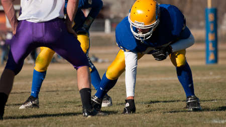 High school football game Simla vs. Elbert at Simla, Colorado.のeditorial素材