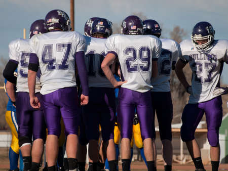 High school football game Simla vs. Elbert at Simla, Colorado.のeditorial素材