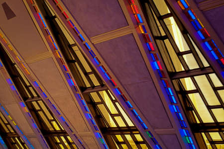 Interior of Air Force Chapel in Colorado Springs, Colorado.のeditorial素材