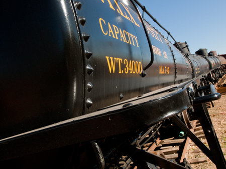 This tank car carried crude oil from the oil fields of Farmington and Chama, New mexico to...