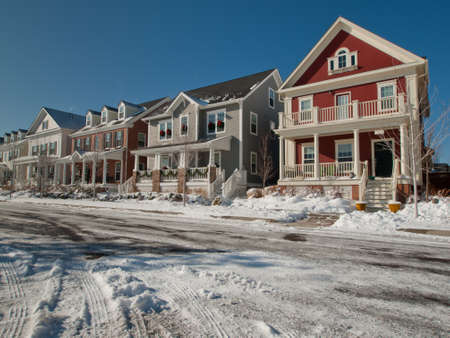 House decorated for winter holidays.のeditorial素材