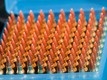 Row of bullets in the box.
