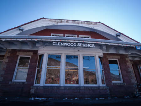 Historic depot of Glenwood Springs, Colorado.のeditorial素材
