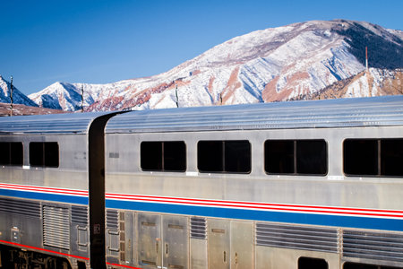 Passanger train at the Glenwood Springs train station.