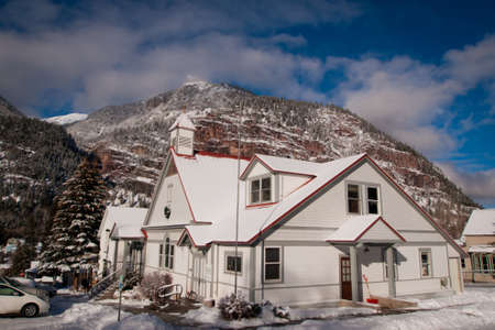 Small church in Ouray, Colorado.のeditorial素材