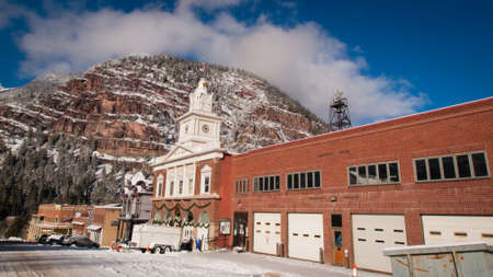 Walsh library in Ouray, Colorado.のeditorial素材
