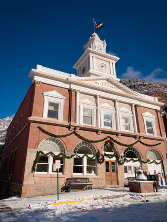 Walsh library in Ouray, Colorado.のeditorial素材