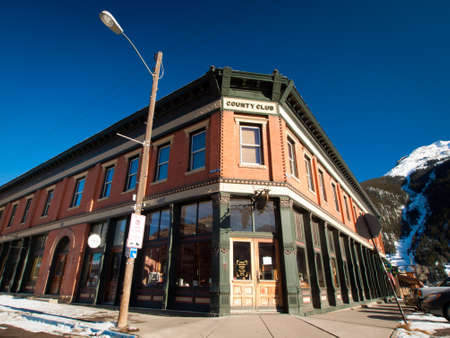 A view of town Silverton in winter.のeditorial素材