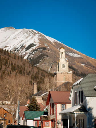 A view of town Silverton in winter.のeditorial素材