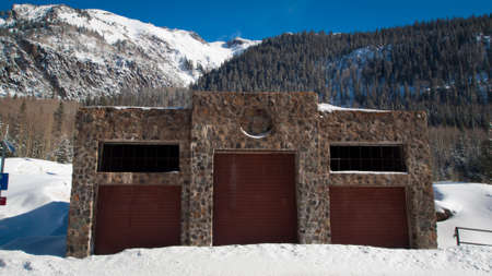 A view of the mountains near Ouray, Colorado.のeditorial素材
