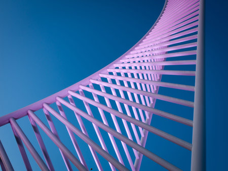 The Denver Tech Center is symbolized by the DTC Identity Monument, which meant to resemble the framework of a skyscraper.のeditorial素材