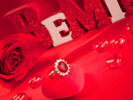 Valentine's day decorations.