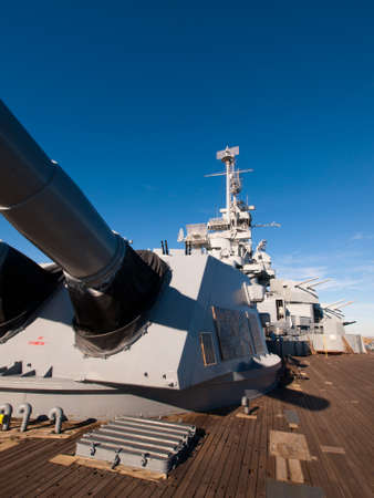 Battleship of US Navy at the museum in Mobile, AL.のeditorial素材