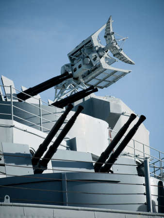 Battleship of US Navy at the museum in Mobile, AL.のeditorial素材