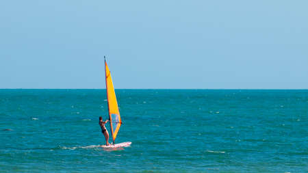 Board sailing near Key West, Florida.のeditorial素材