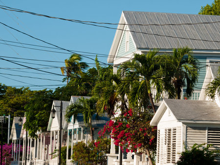 Row of houses on Key West, Florida.