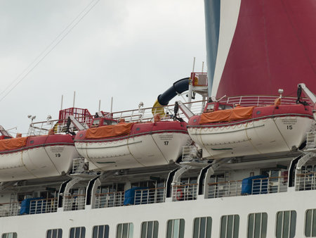 Cruise ship parked at Mallory Square on Key West, Florida.