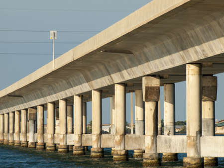 The Seven Mile Bridge is a famous bridge in the Florida Keys.の写真素材