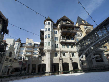 Condominium building in Vail Resort, Colorado.のeditorial素材