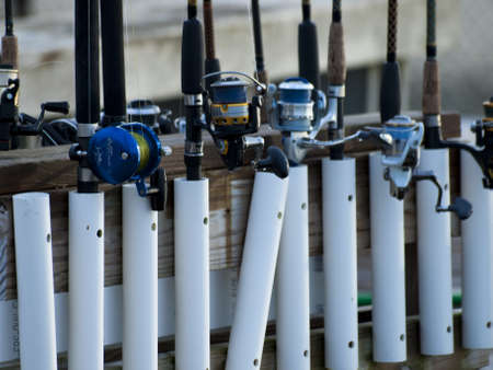 Rod holders at the Chokoloskee Island.のeditorial素材