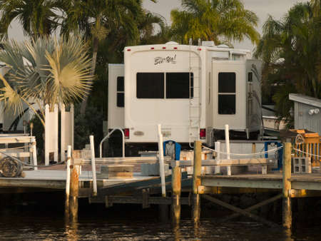 RV park at the Chokoloskee Island.のeditorial素材