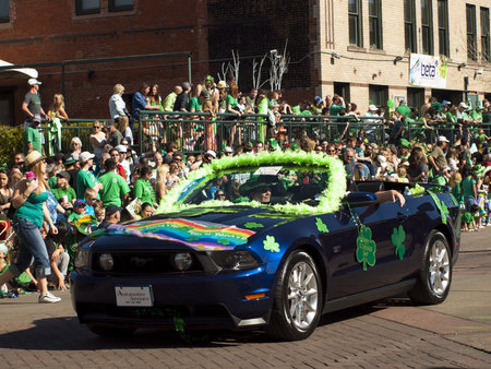 2012 St Patrick's Day Parade on Blake Street in Denver, Colorado.のeditorial素材