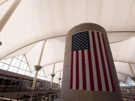 Modern architecture at the Denver International Airport, Colorado.のeditorial素材