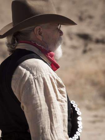 Cowboy Action Shooting Club. The firearms used are based on those which existed in the 19th century American West, i.e. lever action rifle, single action revolver, and shotgun.のeditorial素材