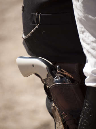 Cowboy Action Shooting Club. The firearms used are based on those which existed in the 19th century American West, i.e. lever action rifle, single action revolver, and shotgun.のeditorial素材