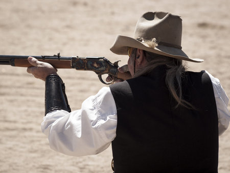 Cowboy Action Shooting Club. The firearms used are based on those which existed in the 19th century...
