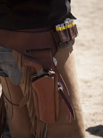 Cowboy Action Shooting Club. The firearms used are based on those which existed in the 19th century American West, i.e. lever action rifle, single action revolver, and shotgun.のeditorial素材