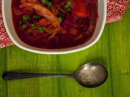 Russian and ukrainian red soup の写真素材